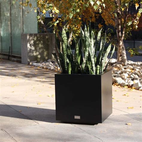 veradek metallic cube galvanized steel planter box|Veradek Metallic Series Galvanized Steel Indoor/Outdoor Long .